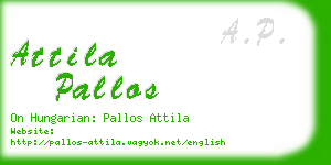 attila pallos business card